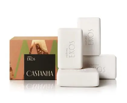 Kit De 4 Sabonete Em Barra Cremoso Ekos Castanha