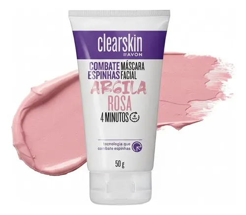 Mascara Facial Argila Avon Clearskin Rosa