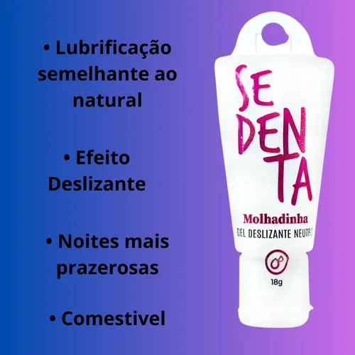 Sedenta molhadinha gel deslizante neutro 18g - Pepper Blend