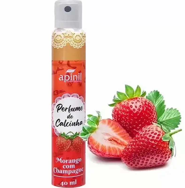 Perfume De Calcinha Sensual Morango 40Ml Apinil