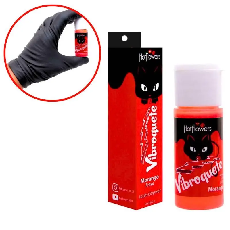 Vibroquete Morango Vibrador Liquido Para Sexo Oral - Hot Flowers .