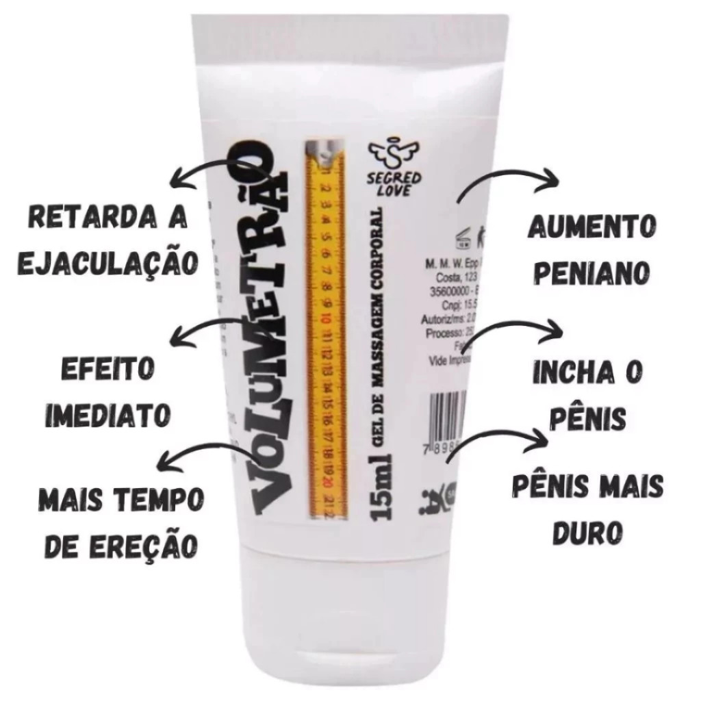 Volumetrão Gel Vasodilatador Sensação Retardante 