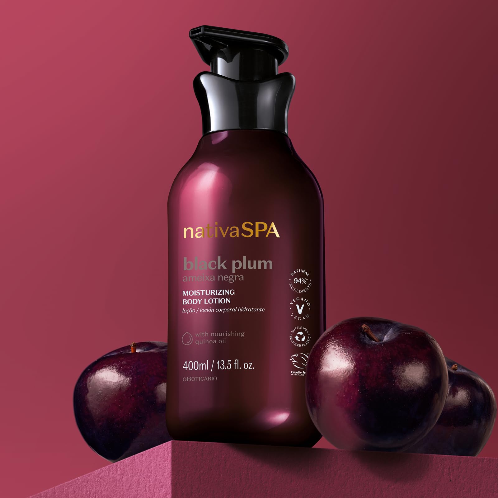  Loção Hidratante Desodorante Corporal Nativa Spa Ameixa Negra 400ml