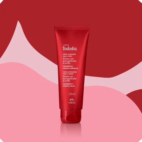 Creme Iluminador Tododia Framboesa E Pimenta Vermelha 125ml - Natura