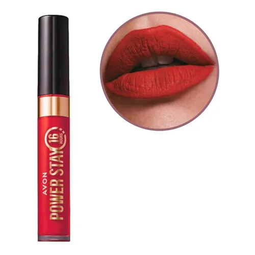 Batom Líquido Matte Avon Power Stay 16h vermelhaço