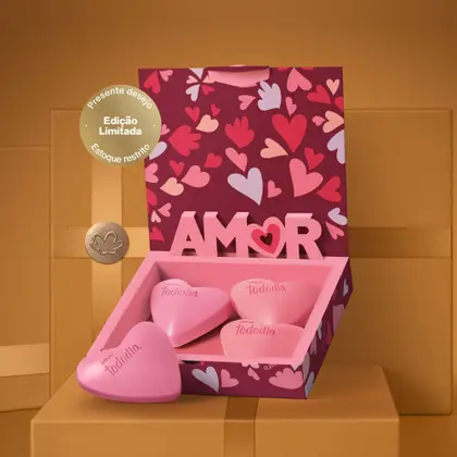  Presente Natura Tododia Sabonetes Sortidos Corações (4 barras)