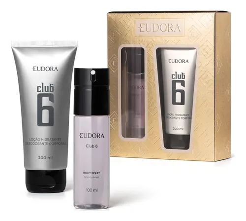 Kit Presente Club 6: Body Spray 100ml + Loção Corporal 200ml 