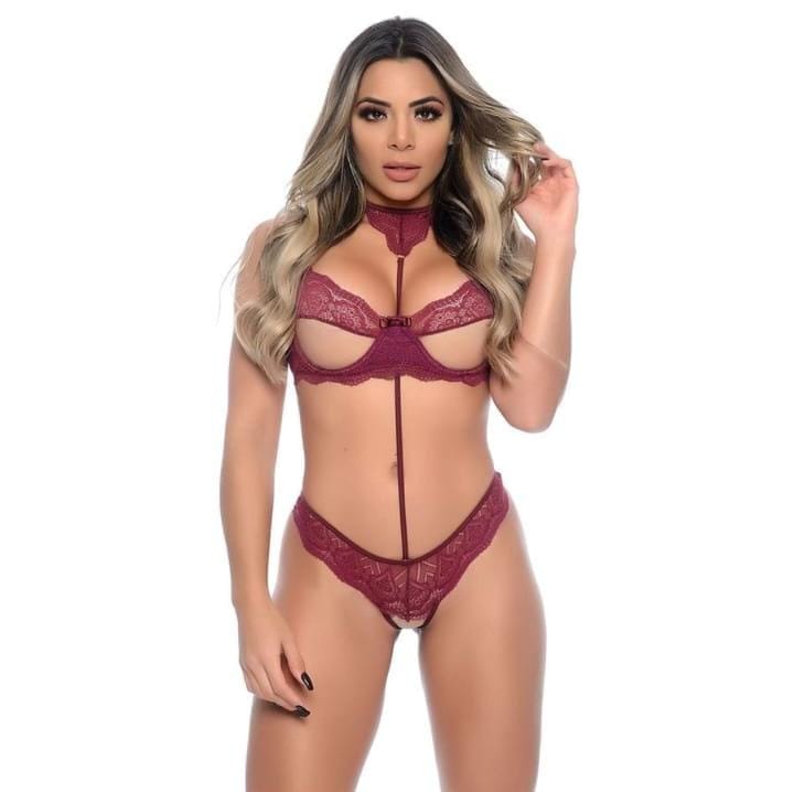 lingerie com transparência Tam g