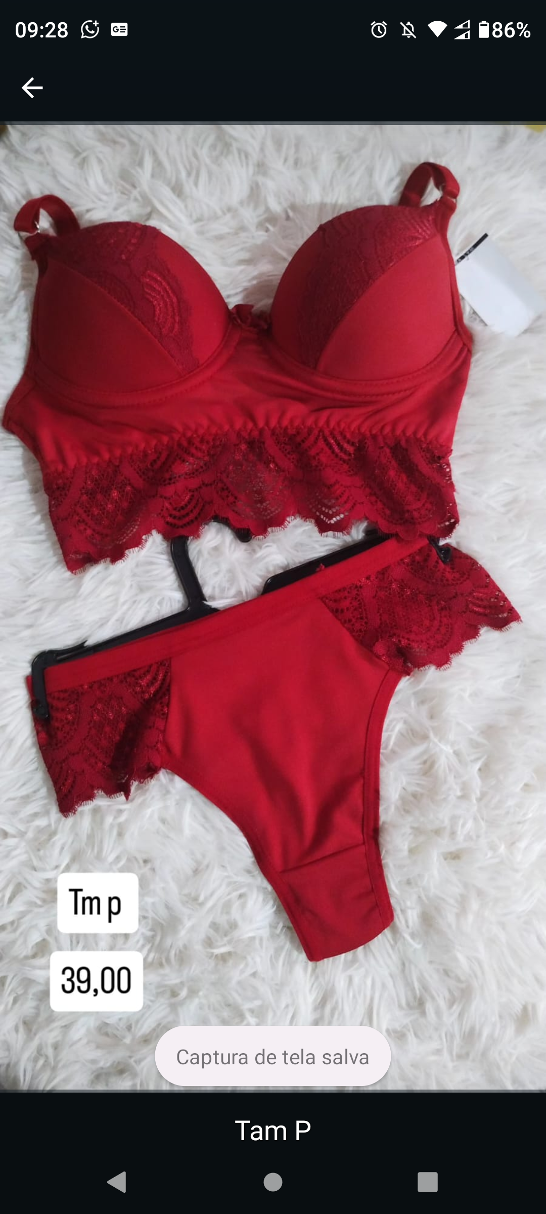 lingerie vermelha tm P