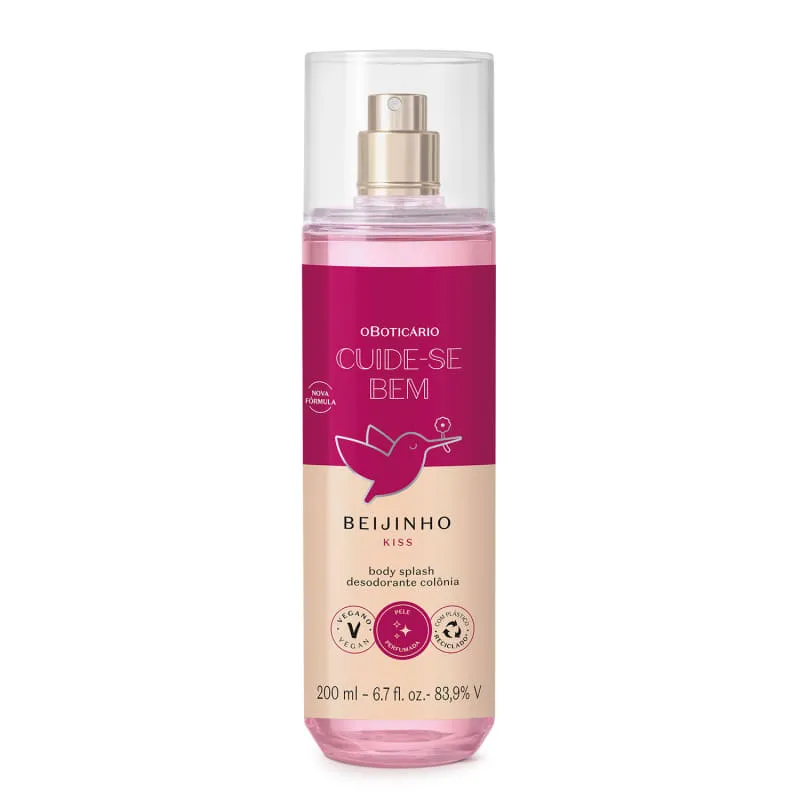 Body Splash Desodorante Colônia Cuide-se Bem Beijinho 200ml 