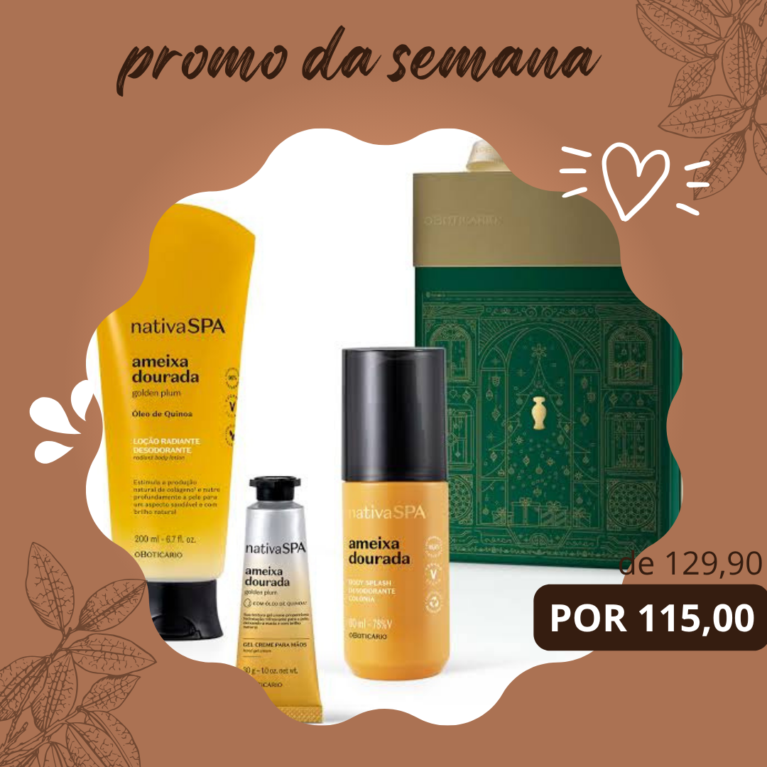  Kit Presente Nativa Spa Ameixa dourada